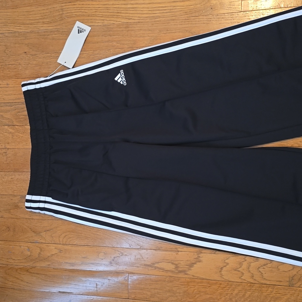 ADIDAS BRAND SIGNATURE GIRLS BLACK ATHLETIC PANTS SIZE MEDIUM 10-12